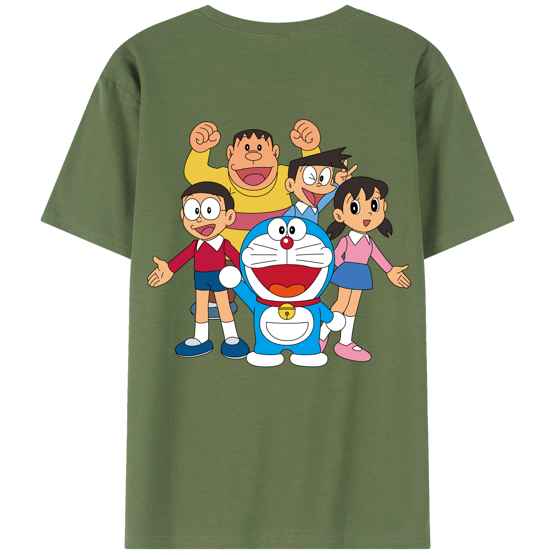（画像用） ドラえもん 骨川 スネ夫 Doraemon Honekawa Suneo 綿100％ メンズ半袖Tシャツ（バックプリント） 通気性